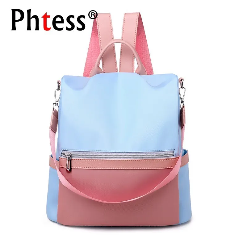 

2019 Pannelled Backpacks For Girls Sac A Dos Women Leather Backpacks High Quality Preppy Style School Bags For Girls Back Pack