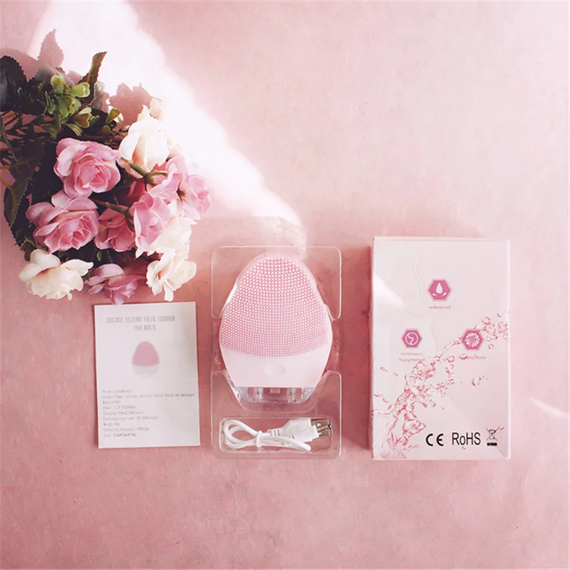 Электрическая Очищающая щетка для лица мытья кожи удаления черных точек USB