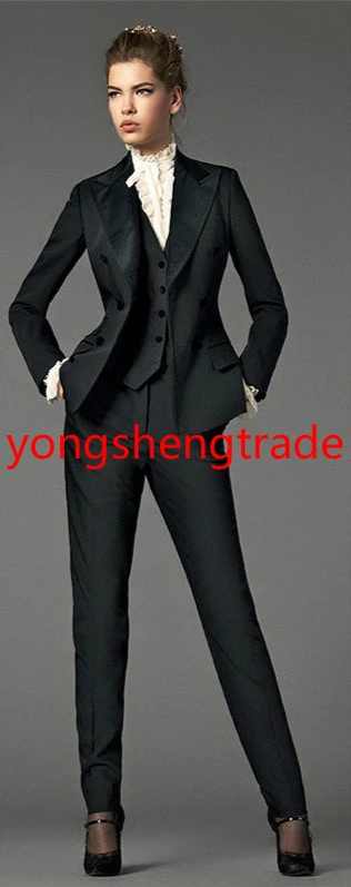 На заказ Женский деловой костюм Forma смокинг 3 штуки куртка + брюки жилет 169 |