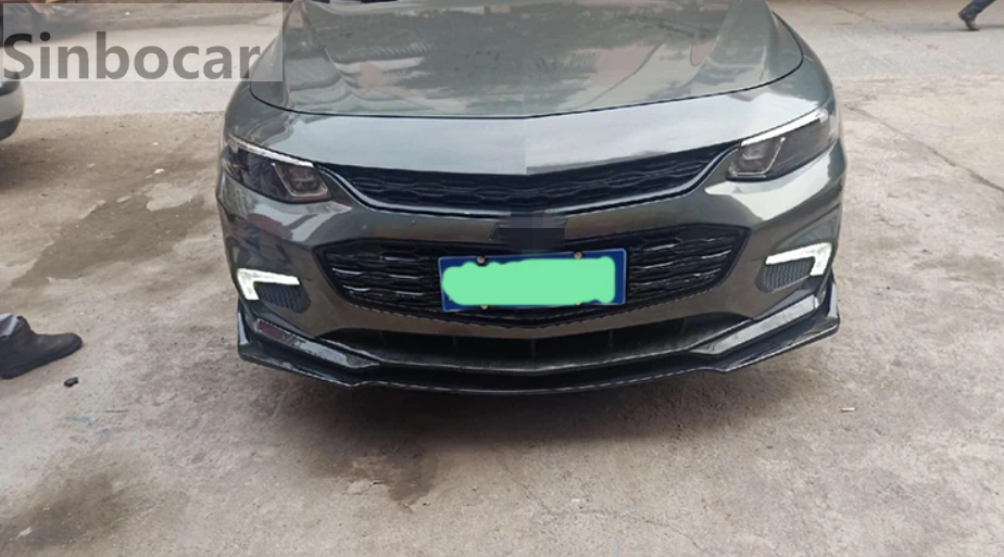 Цветная накладка на передний бампер для гриля ниже зеркальная защита Chevrolet Malibu 2017