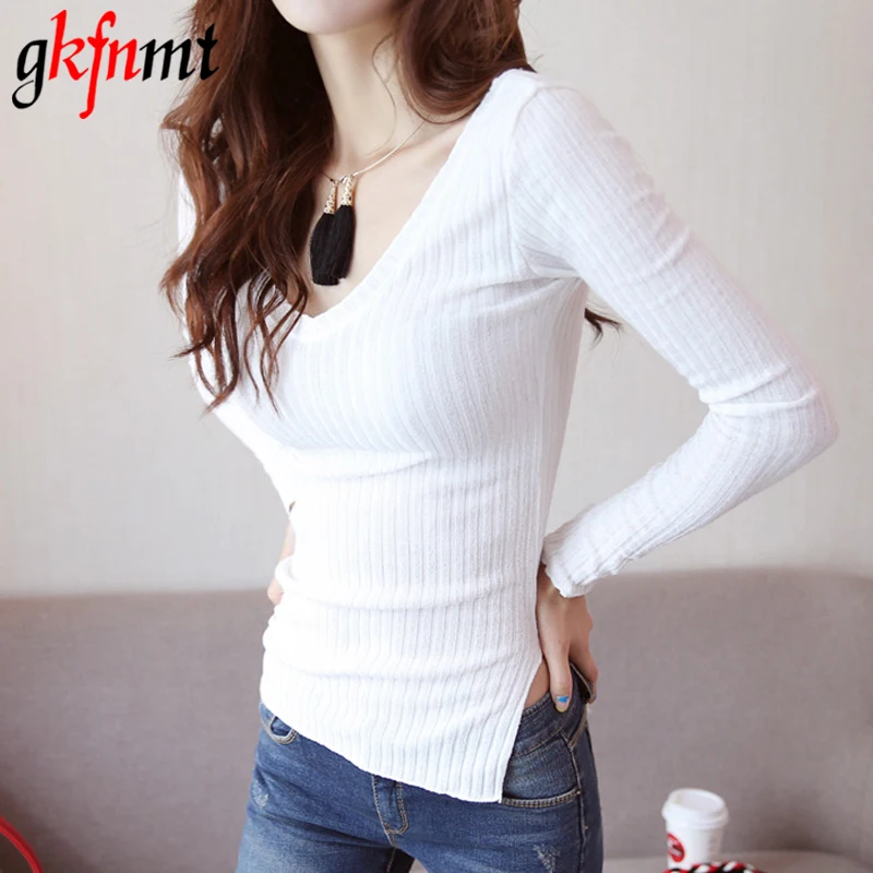 

Женская футболка Gkfnmt, осенне-зимняя футболка с длинным рукавом в Корейском стиле, 2019