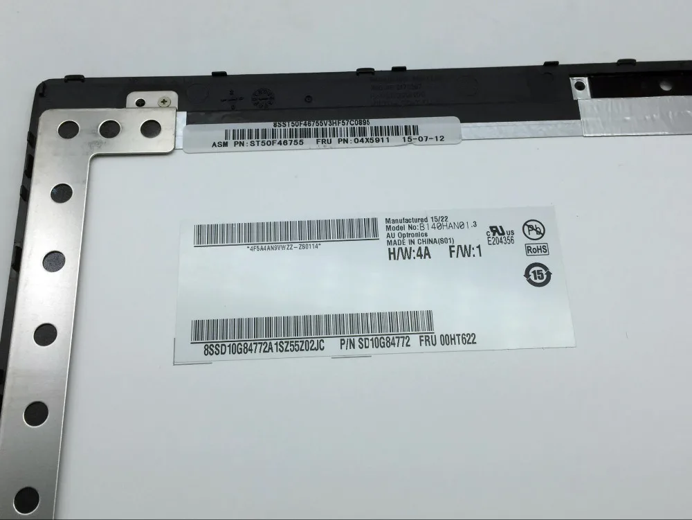 Оригинальный новый для Lenovo ThinkPad T450s LED сенсорный ЖК-экран ноутбука 14 &quotматовый 1080p
