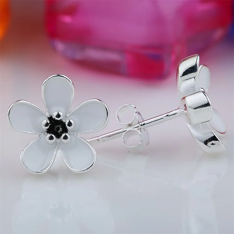 Женские серьги гвоздики из серебра 925 пробы 3 цвета|earings|earrings channelearrings swarovski |
