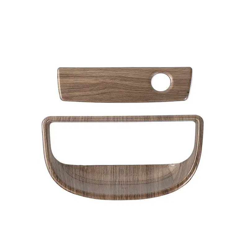 Wood grain SHINEKA интерьер молдинги автомобиля внутренний перчаточный ящик ручка украшения крышки наклейки для Jeep Wrangler JK 2011- аксессуары - Название цвета: Wood grain