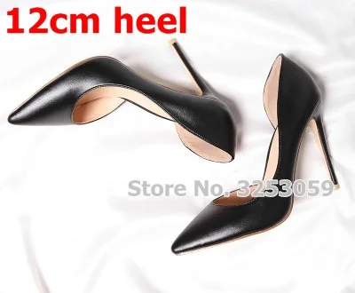 black matte 12cm ALMUDENA/пикантные туфли-лодочки с острым закрытым носком на шпильках; открытые модельные туфли-лодочки из лакированной кожи; обувь знаменитостей; обувь для сцены; Banquest Droship - Цвет: black matte 12cm