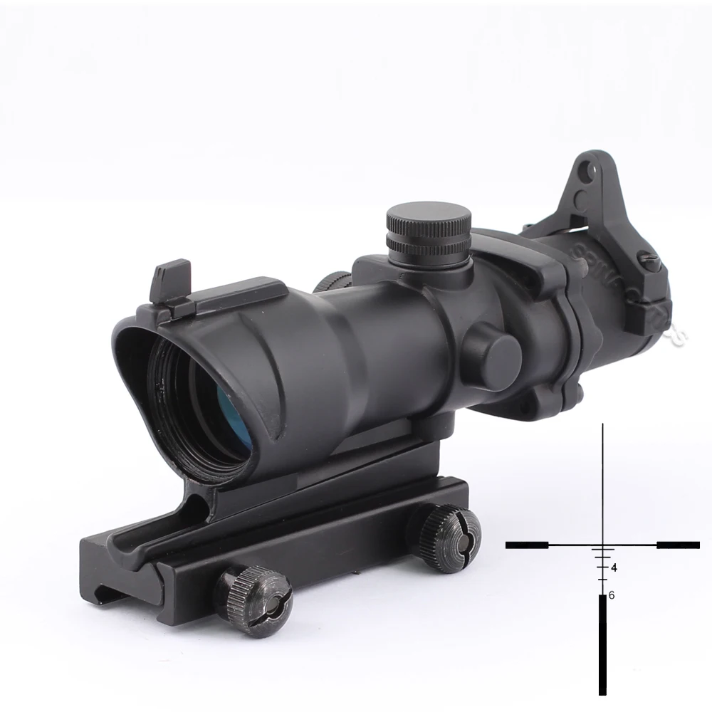 Тактический ACOG 4X32 красный/зеленый прицел охота металлический w/4x увеличение со
