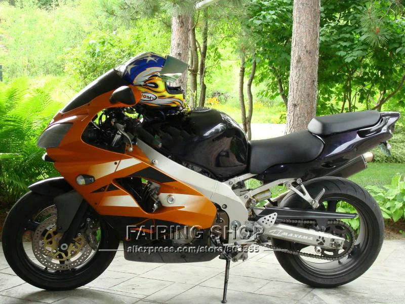 Обтекатель для мотоцикла Kawasaki ninja ZX9R 2000 2001 оранжевый белый обтекатель кузова 00 01