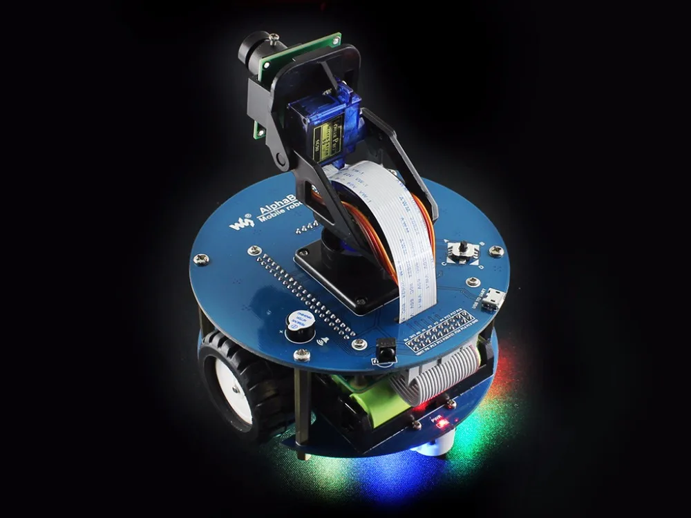 

Raspberry Pi AlphaBot2-Pi Acce Pack robot building kit for Raspberry Pi 3 Model B (no Pi) +RPi Camera (B)+IR remote controller