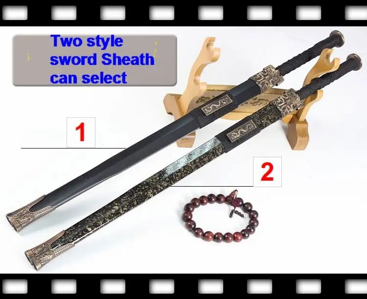 Резной марганца Сталь острые лезвия китайской династии Хань Полный Тан боевой