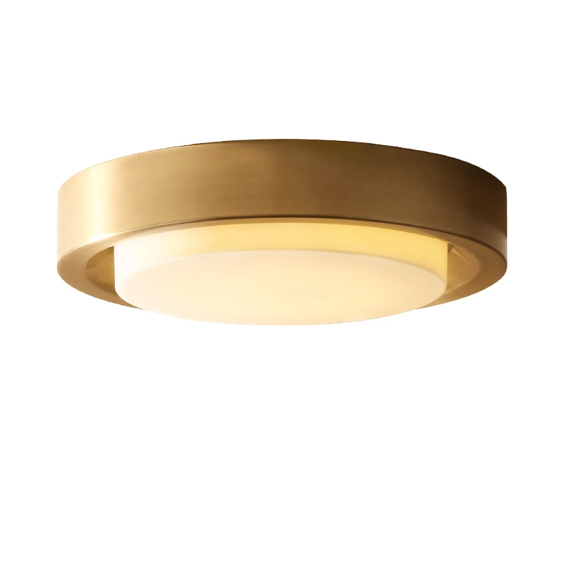 

Nordic all copper gold Ceiling lights American style lighting fixture for home Store luxury foyer decoration LED ceiling lamps