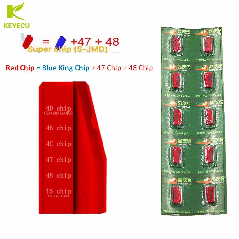 KEYECU 10 шт. X оригинальные удобные детские фишки для CBAY JMD46 / 48 4C 4D G King Chip|Ключ от авто|