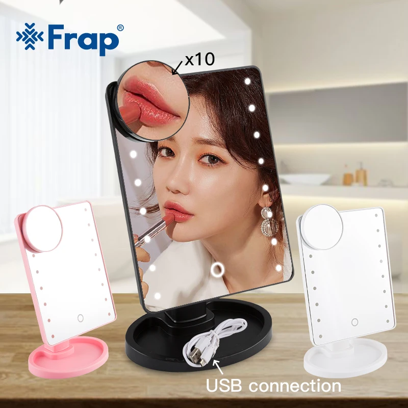 Зеркало для макияжа Frap 16 светодисветодиодный сенсорный экран 1X 10X|Зеркала ванной|