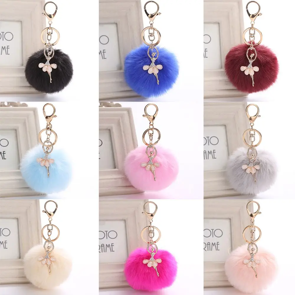 Женские Брелки с помпоном 1 шт.|pompom keychain|key chain carpendant key |