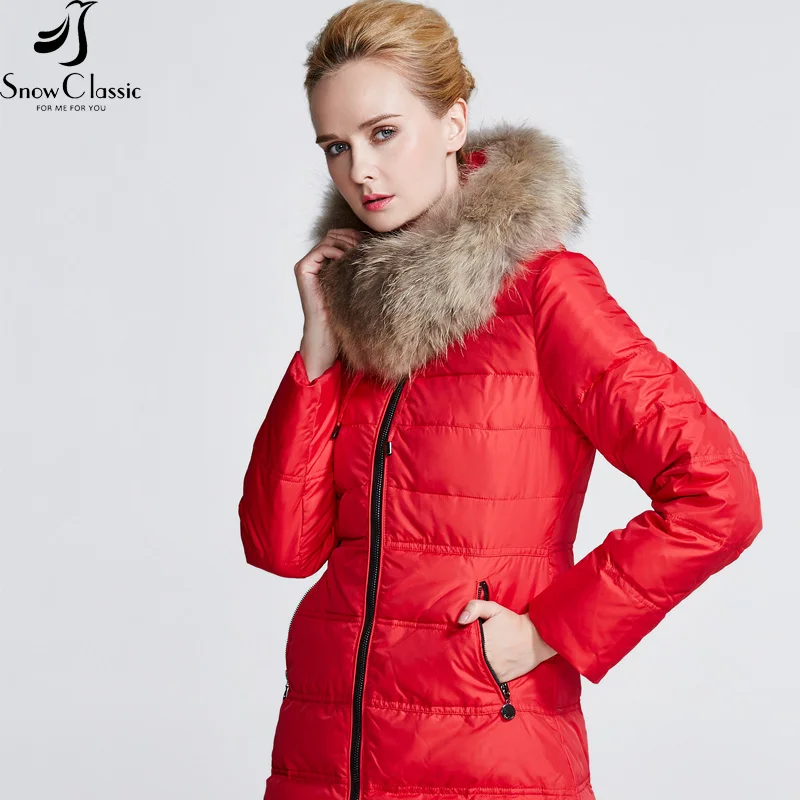 Snow Classic Новая зимняя дамская пуховая куртка с разнообразными цветами