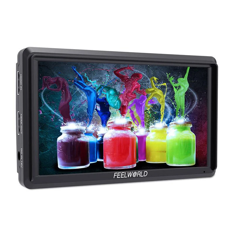 FEELWORLD FW568 5.5 inch 4K On Camera Field DSLR Monitor Small Full HD 1920x1080 IPS Video Focus Assist HDMI Include Tilt Arm |