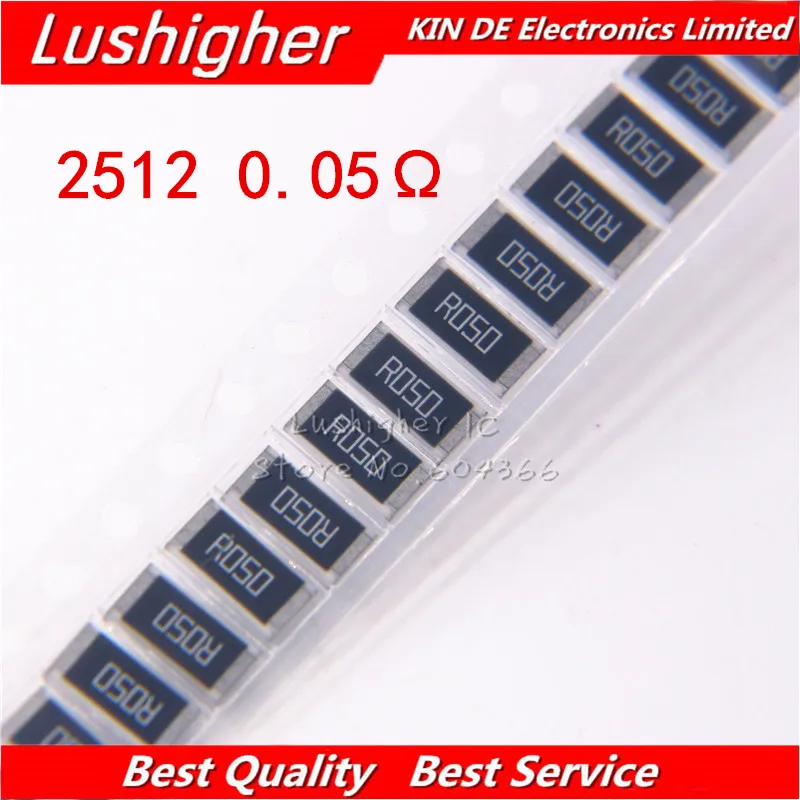 50 шт. 2512 SMD 1 Вт 1% 0 05r 05 Ом 05ohm R050 R05 резистор|Резисторы| |