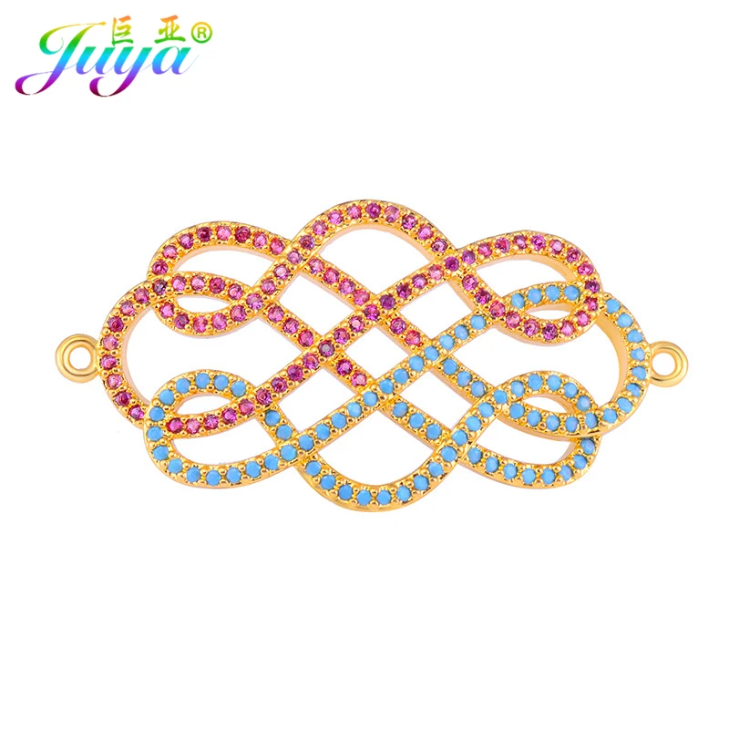 Juya DIY фурнитура для ювелирных изделий инкрустированный микро цирконием