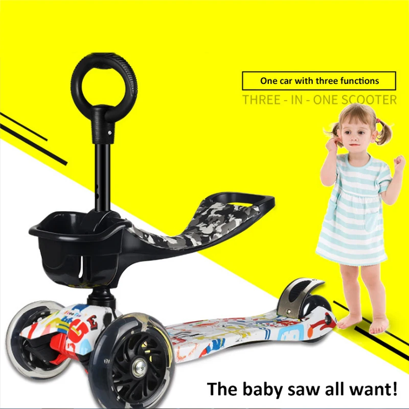 

Children's scooter triad folding stroller block tricycle flashing yo-yo 3-6 years old pedal