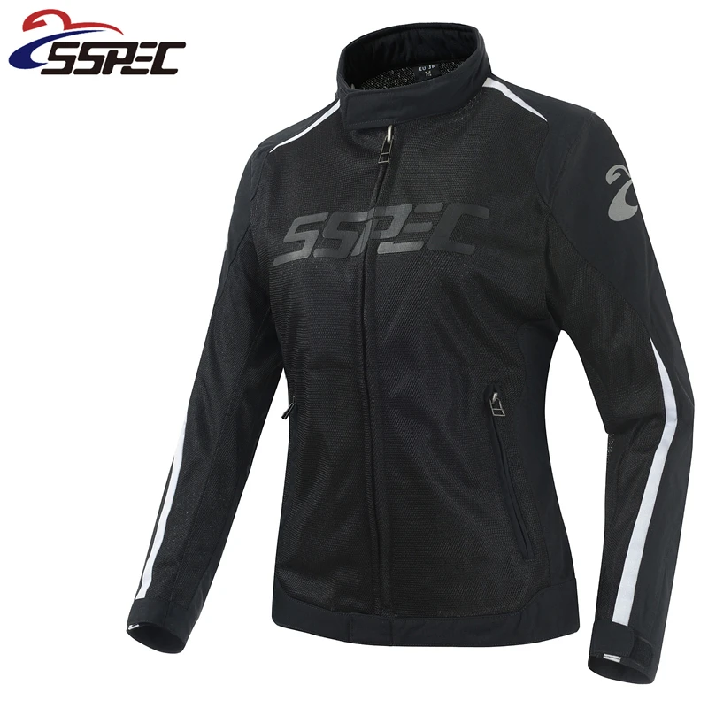 

Куртка женская мотоциклетная сетчатая, дышащая защитная одежда для езды на мотоцикле, черная, весна-лето