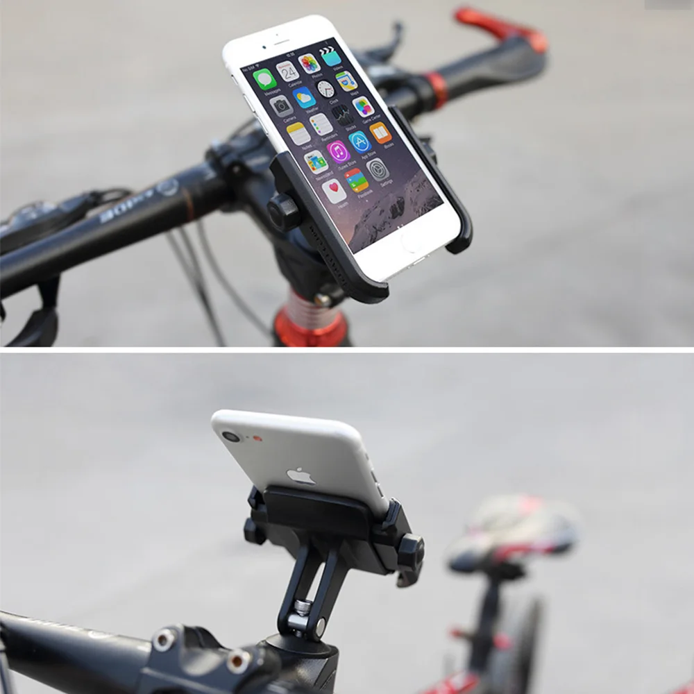 Aluminium Alloy Motorcycle Phone Mount 360 Degree Rotating Universal Bicycle Holder Clip for GPS Bike Handlebar holder | Автомобили и
