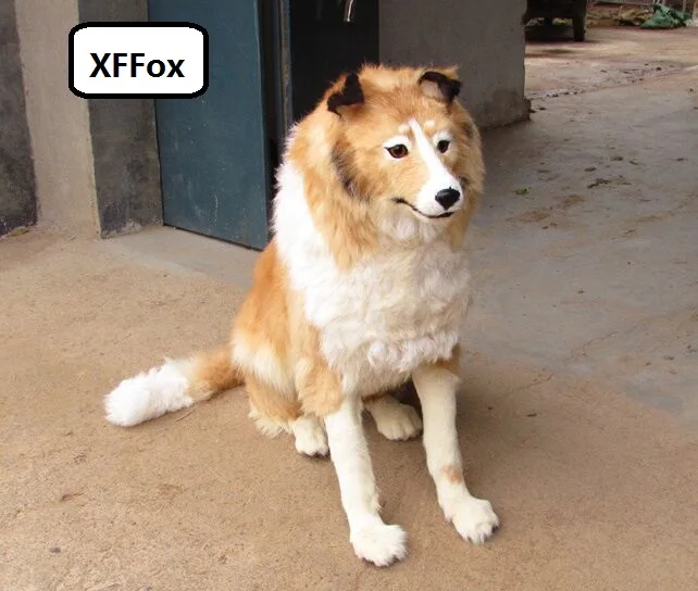 

big simulation shepherd dog model polyethylene&furs real life sitting squatting shepherd doll gift about 90x70cm xf0917