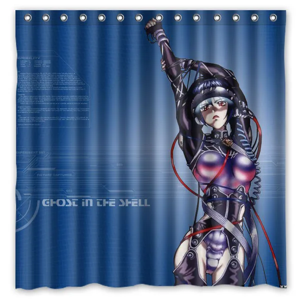 Водостойкая полиэфирная Штора для ванны Ghost in the Shell занавеска душа 180*180 см | Дом и