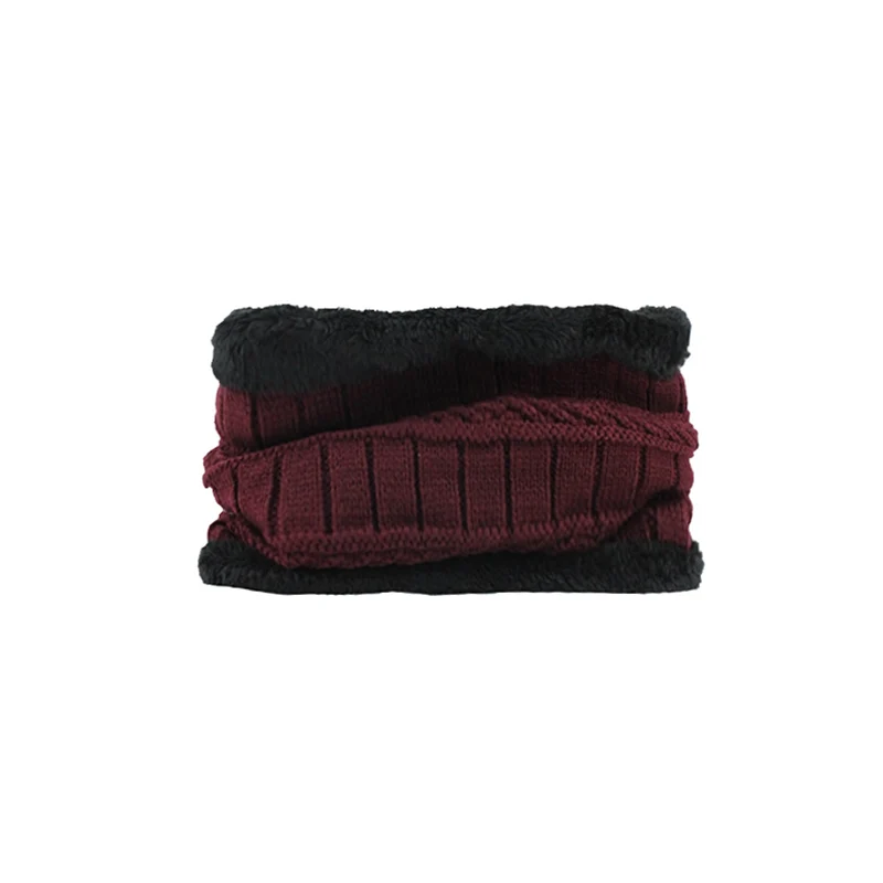 [FLB] зимняя шапочка-шарф skullies beanies Мягкий Череп теплая мешковатая шапка маска Gorros зимние шапки для мужчин женщин трикотажные HatF18025 - Цвет: Red Neck Snood