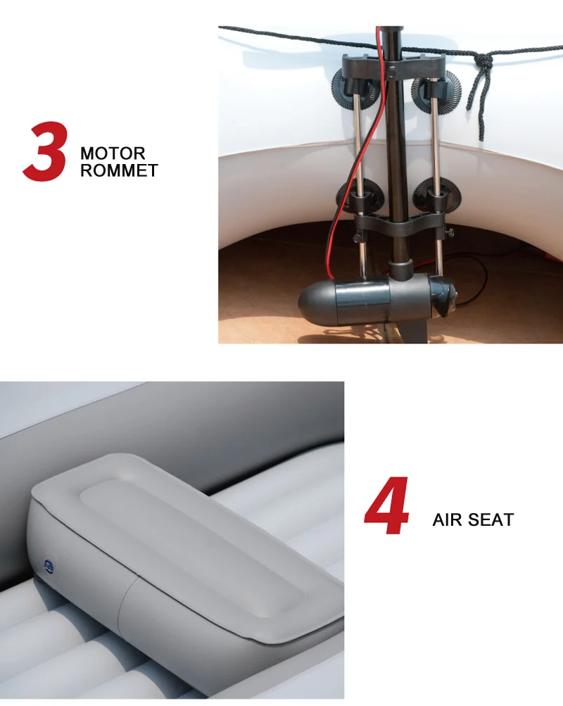 Надувная лодка для рыбалки с лодкой из толстого ПВХ AQUA MARINA MOTION, 2 человека, надувная лодка для рыбалки, плотное весло, сумка для ножного насоса, моторное крепление, моторное крепление, спортивный двигатель
