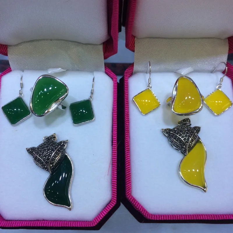 Кольцо из натурального халцедона подвеска серьги браслет серебра s925 пробы