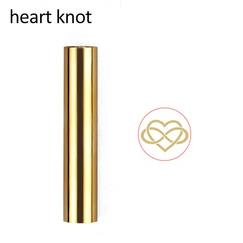 heart knot 1 шт., латунный винтажный декор для карт, для документов, уплотнительный штамп, Ретро стиль, 1,5 см, уплотнительная Восковая краска, цилиндрический конверт, уплотнительные штампы, почтовые подарки - Цвет: heart knot