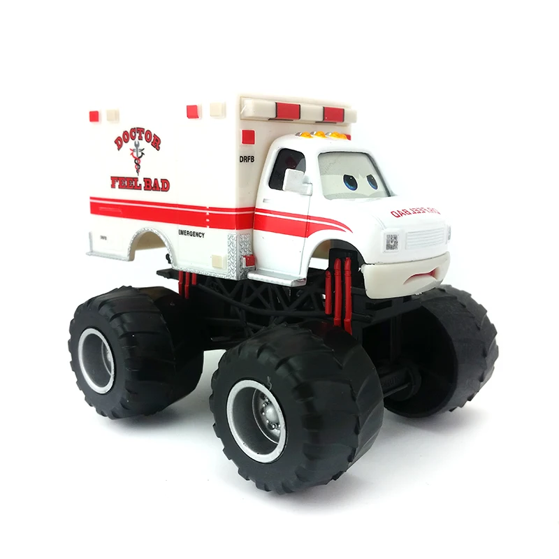 Disney Pixar Cars Monster Truck Mater Dr. Feel Bad 1:55 литая металлическая Игрушечная машина из сплава модель свободный подарок для детей