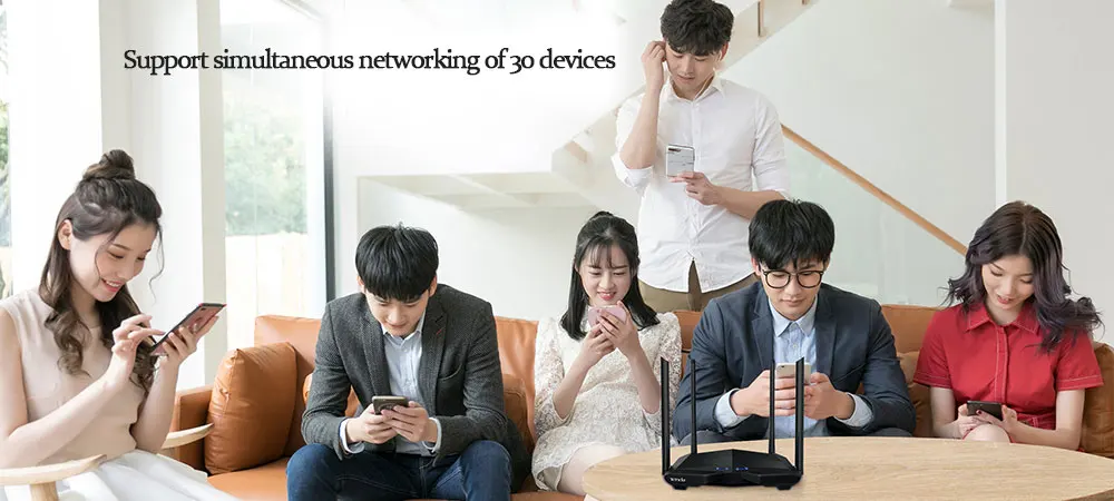 Tenda AC10 AC1200M Беспроводной Wi-Fi роутера 2,4 ГГц/5,0 ГГц с высоким коэффициентом усиления антенны дома охват Dual Band Wi-Fi ретранслятор, приложение дистанционное управление