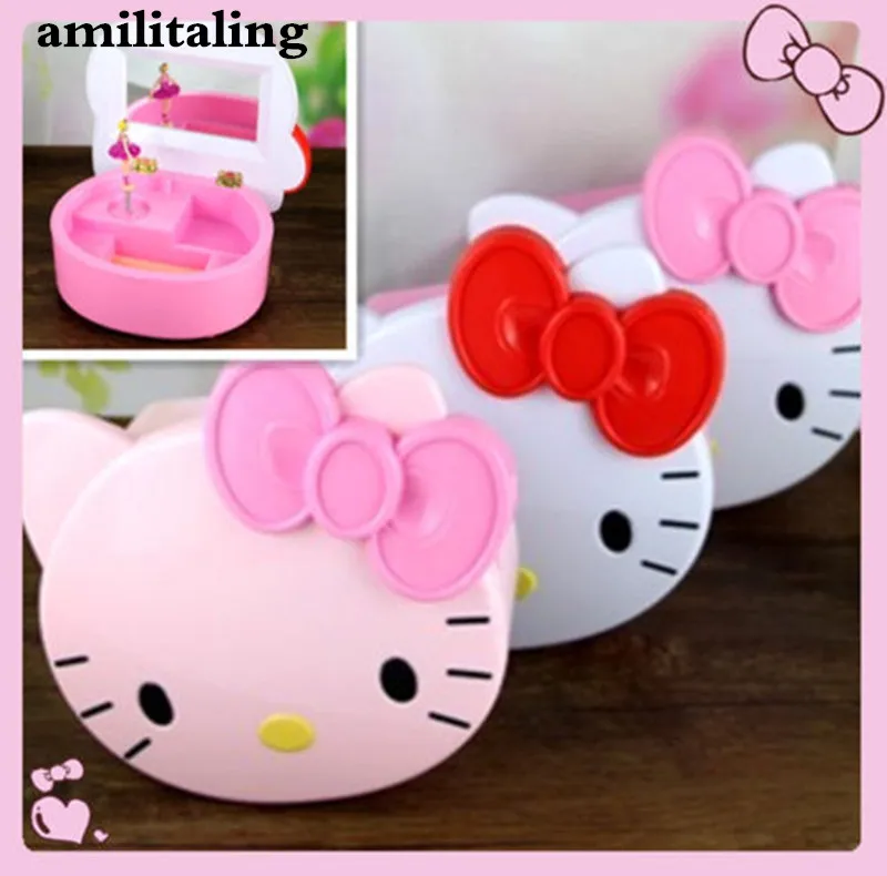 HelloKitty музыкальная шкатулка зеркало/макияж шкатулка yey-E1029-3 розовый
