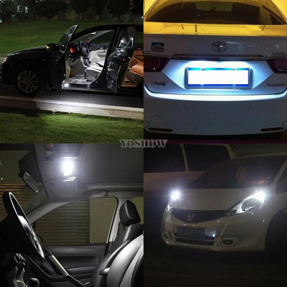 10 шт./лот T10 194 168 W5W 6 LED COB чип 1 5 W Автомобильные двери свет зазор огни оптом Боковые