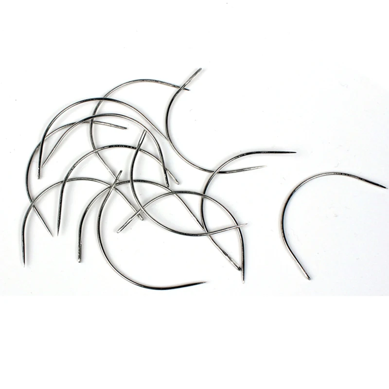 30 шт. изогнутые иглы для шитья из нержавеющей стали тканевые нитки домашнего