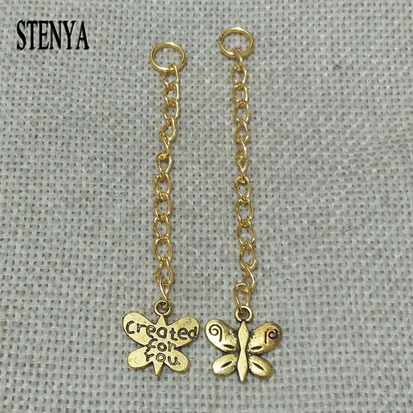 18mm STENYA удлиненные удлинительные цепочки с кисточками цепочки с бусинами ожерелье хвосты соединительные зажимы крюк прокладка ушко бижутерия в форме сердца - Цвет: 18mm