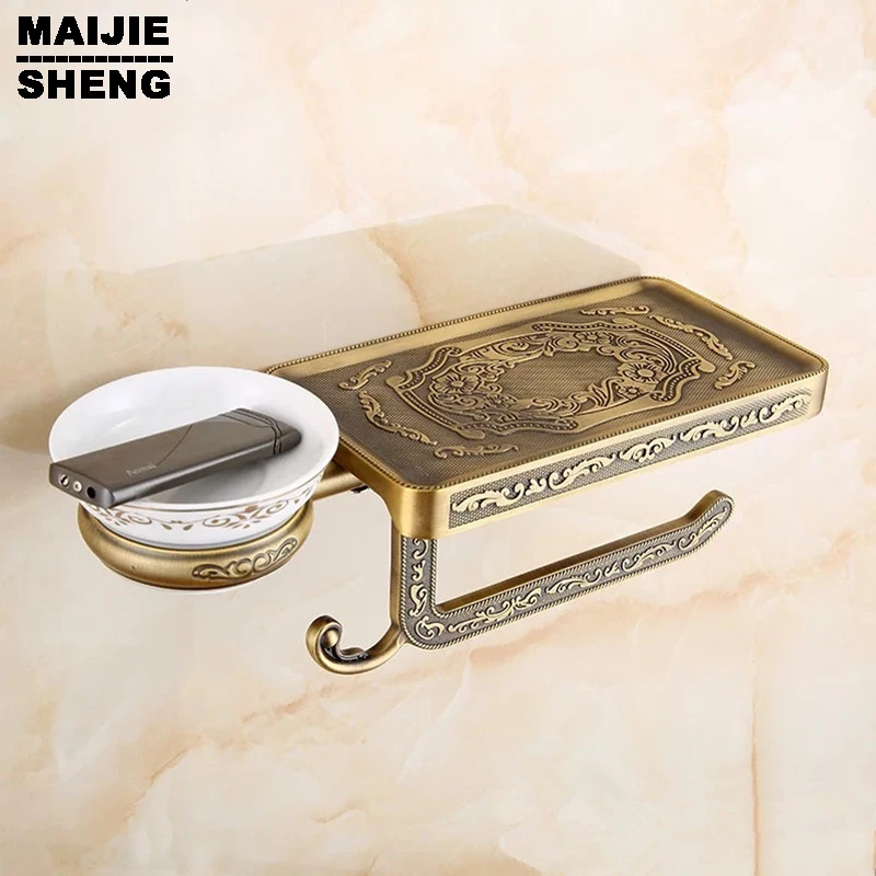 

Mobile phones towel rack toilet paper holder tissue boxesAntique bathroom paper phone holder with ashtray shelf bathroom