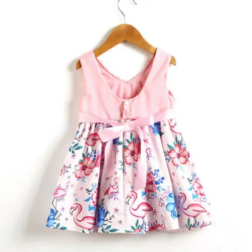 2019 Brand New Summer Kid Baby Girls Sweet Floral Sleeveless Cotton Dress Party Sunsuit Outfits | Детская одежда и обувь