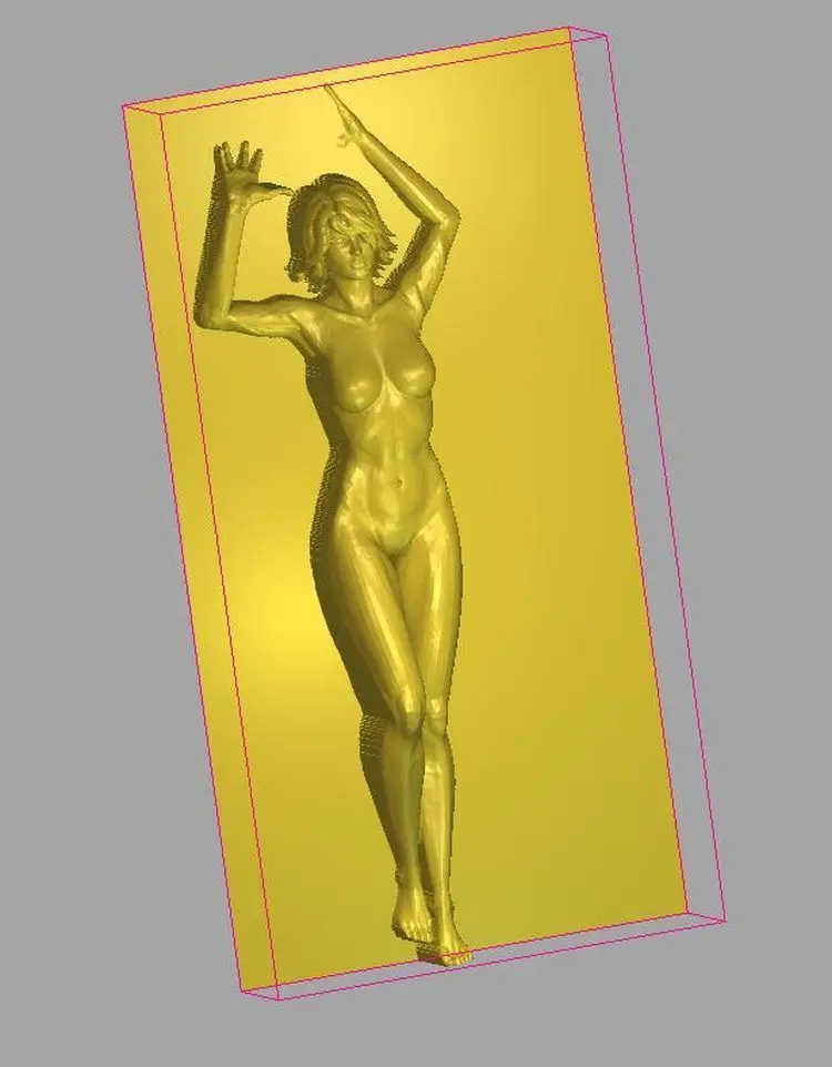 

3d модель, рельеф для ЧПУ в формате STL file Naked Maid с руками