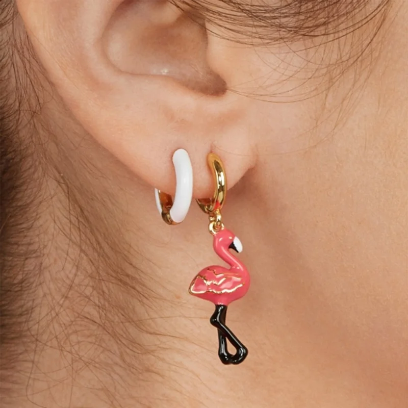 Solememo модные милые красные висячие серьги с фламинго для женщин и девушек подарок