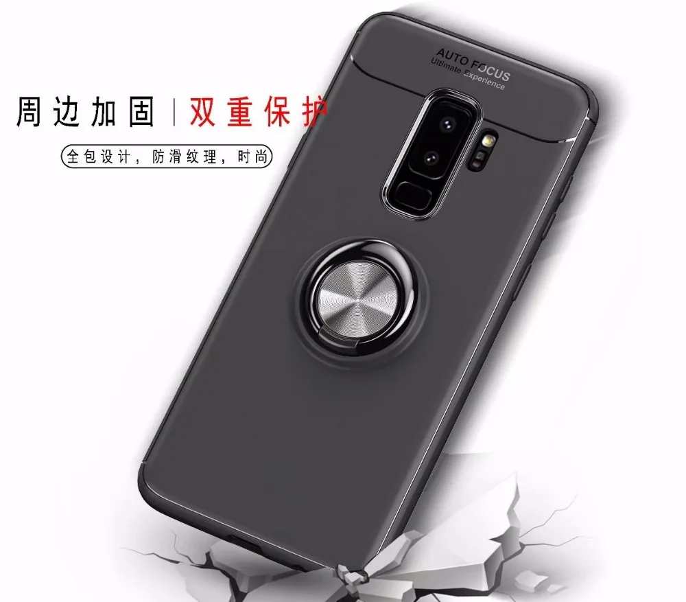 Чехол-подставка для samsung Galaxy S10 Plus S8 S9 Plus, магнитный кронштейн, кольцо на палец, защитный чехол для Note 9 Note 8 S10E J3 J5 J7, чехол