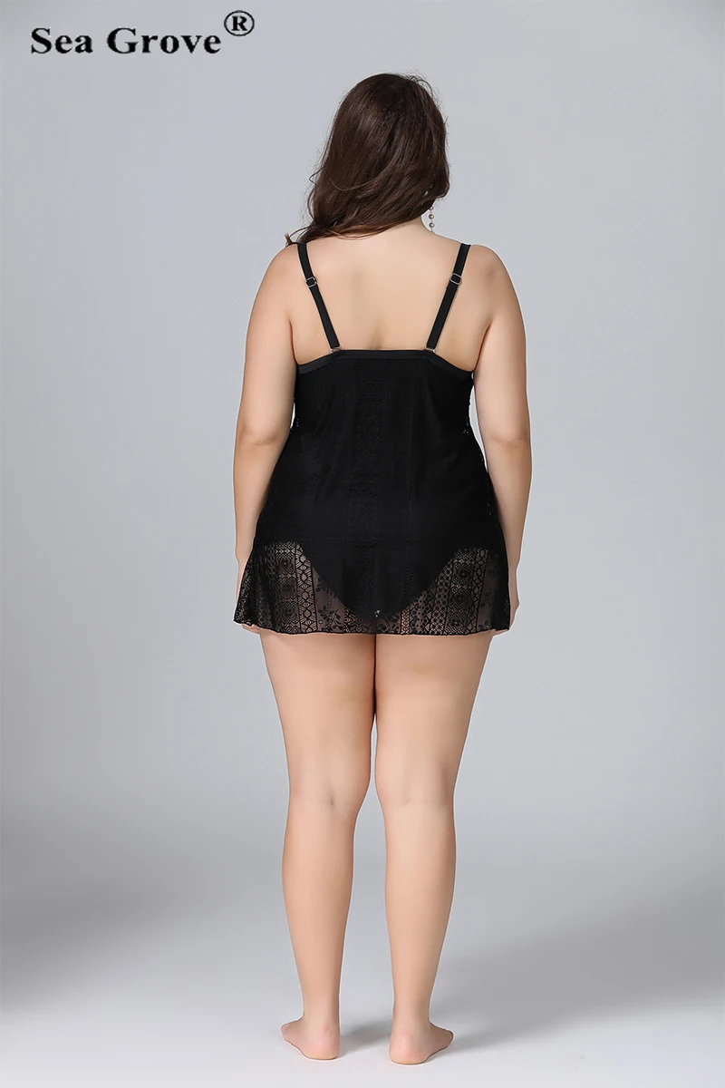 Женский купальник с чашками пуш-ап и бикини большие размеры 3XL/4XL/5XL | Спорт