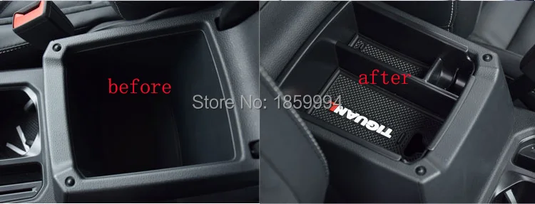 Для VW Tiguan mk2 Европейская версия подлокотник центр коробка для хранения Контейнер перчатка Органайзер чехол дверной замок крышка