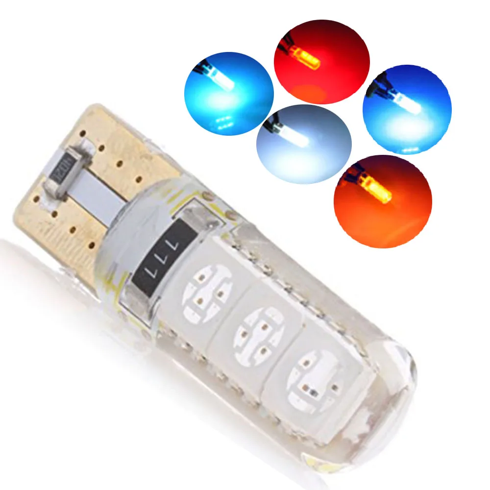 

Автомобисветодиодный Светодиодная лампа YSY 20X T10 194 W5W DC 12 В 6SMD 5050 в силиконовом корпусе, светодиодсветильник лампа s, без ошибок светодиодный противотумансветильник фара для парковки, Стайлинг автомобиля