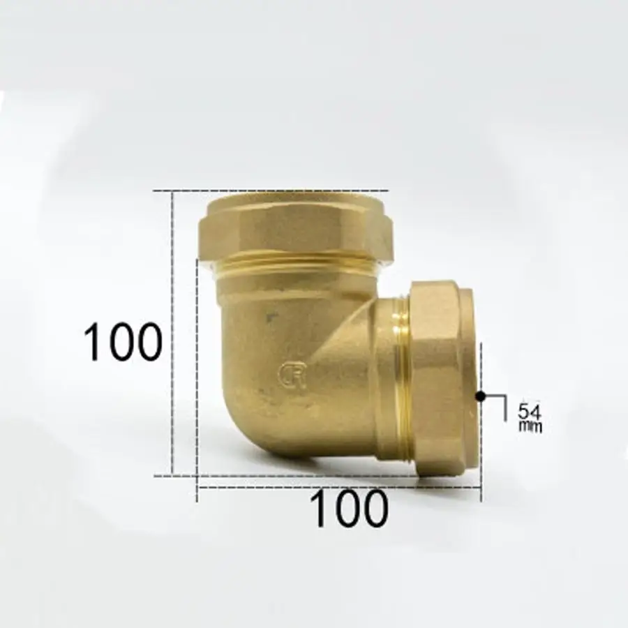 

Fit Tube OD 54mm Brass Compression Fitting Union Elbow Connector Water Gas Fuel
