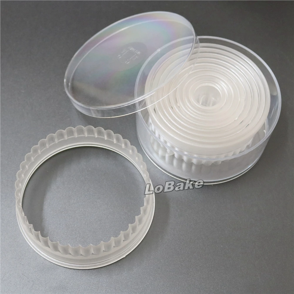 (9 шт./компл.) Рифленый Край круглые тонкой Поликарбонат конфеты Sugar Jelly печенье