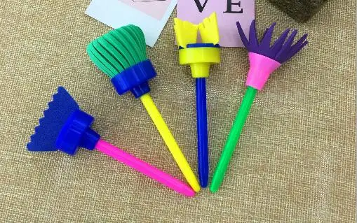 Новые игрушки для рисования забавные креативные игрушки для детей diy цветок граффити губка художественные принадлежности кисти печать инструмент для рисования