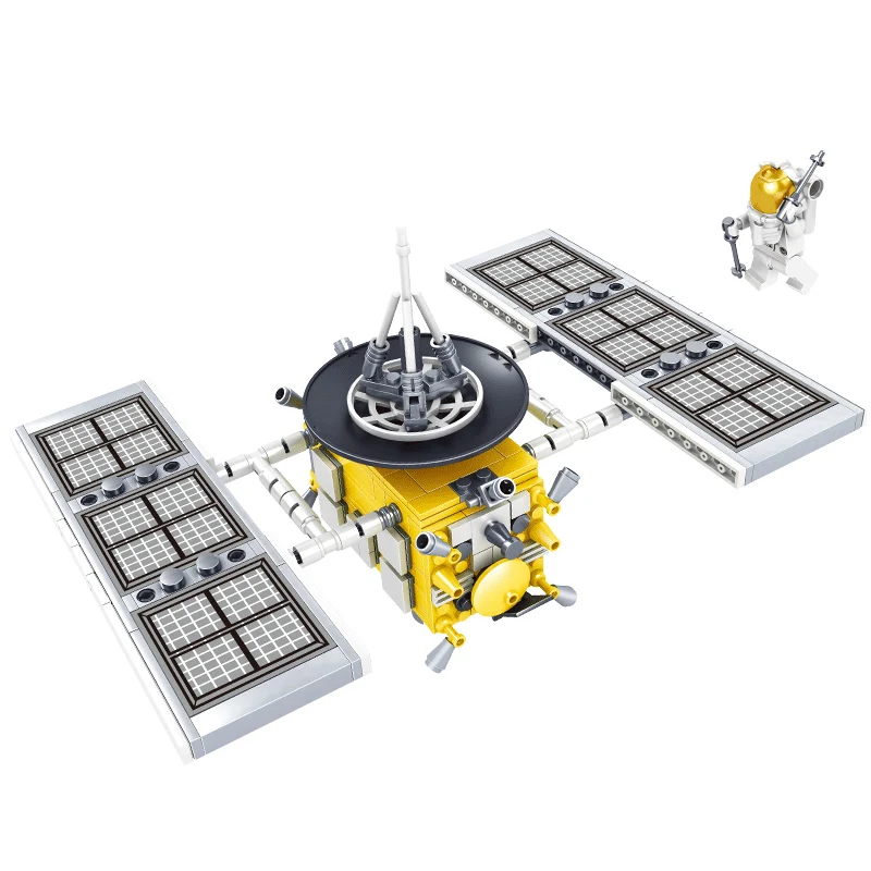 KAZI Creator City Space Shuttle ракета спутниковая станция техника строительные блоки Звездные Кирпичи Модель DIY игрушки для детей Подарки - Цвет: Satellite 335PCS