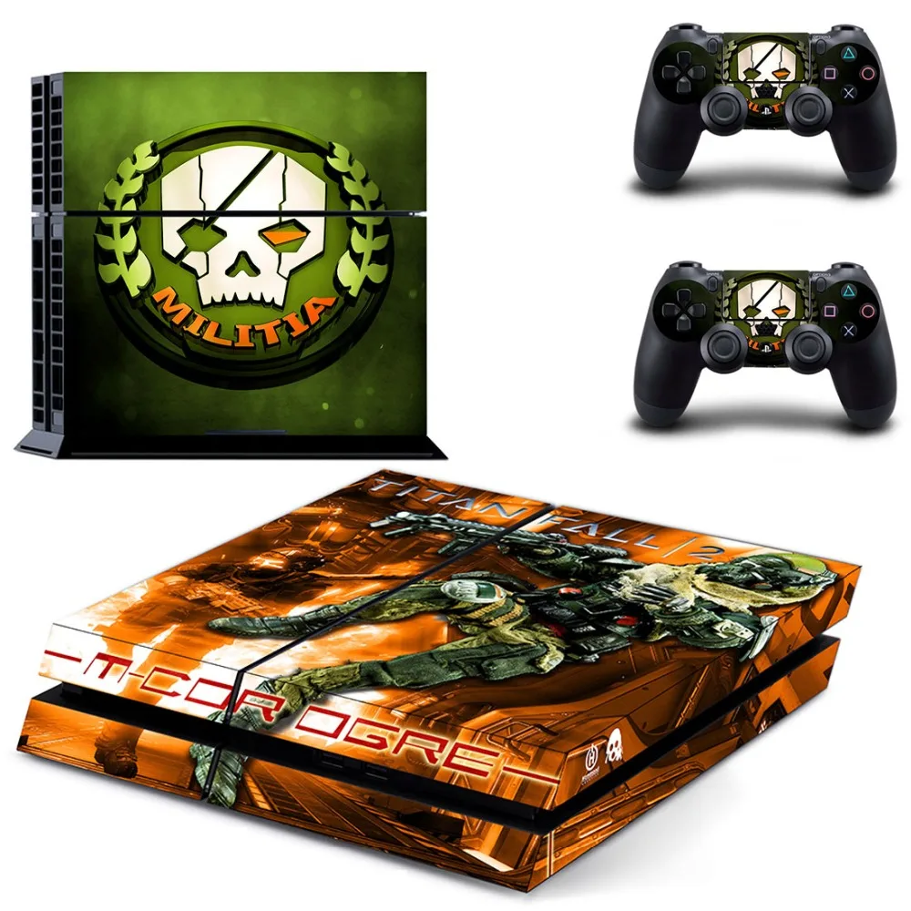Игра Titanfall 2 наклейка для PS4 виниловая наклейка, стикер для консоли Playstation 4 и 2 контроллера наклейка для PS4 наклейка
