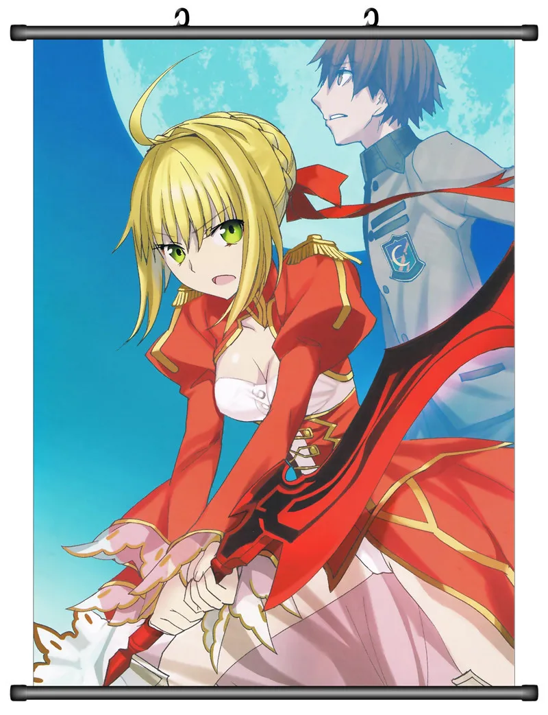 Japanese Decorative Picture Anime Fate/EXTRA Fate/Grand Order Nero Claudius Caesar Red saber Home Decor Wall Scroll Poster | Дом и сад